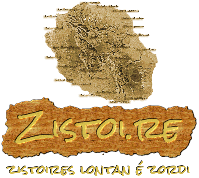 Logo de zistoire avec carte de La Réunion
